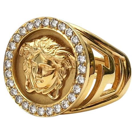 versace ring medusa head|versace medusa ring women.